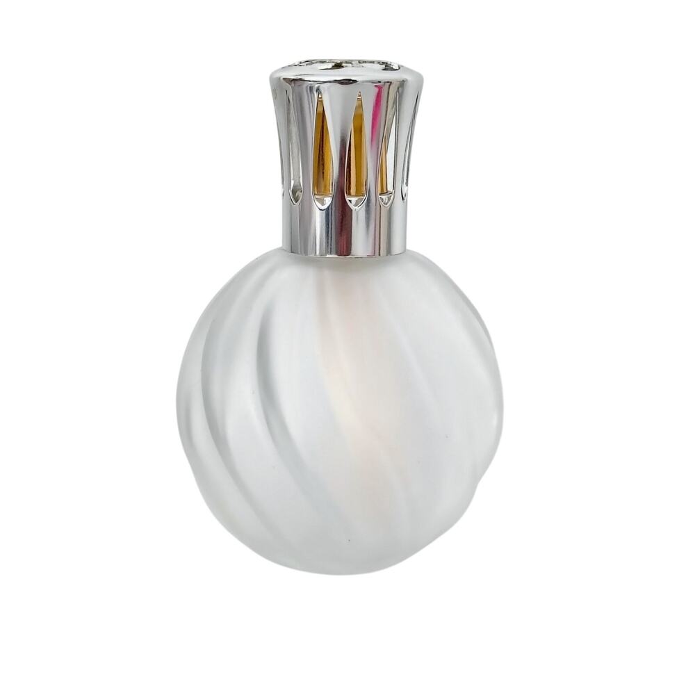 Lampe Berger Clear Glass Swirl Fragrance Diffuser Oil Lamp Wick Vintage FLAW